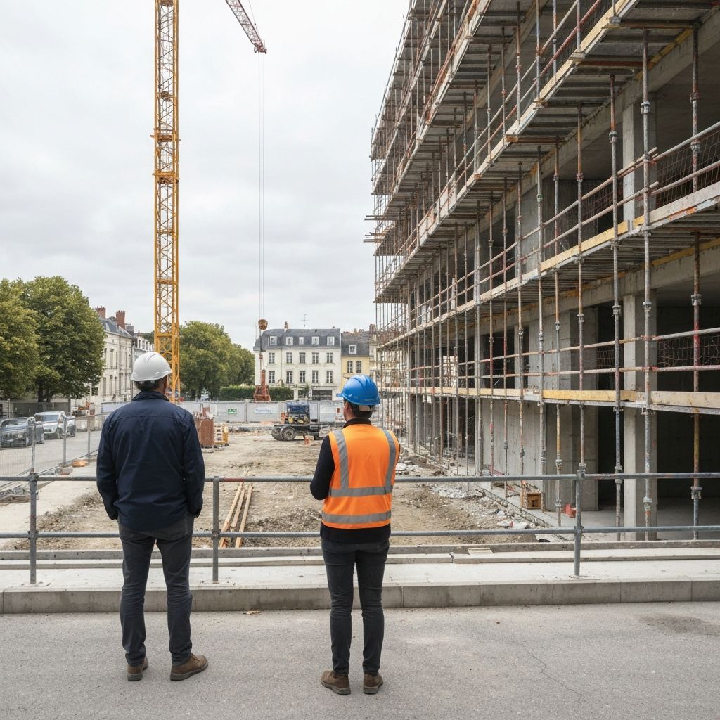 Chef de projet DBC supervisant un chantier à Lyon